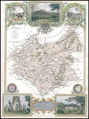 c1840 Original Antique Map of LEICESTERSHIRE by Thomas Moule (LSM19)