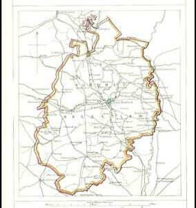 1868 Nottinghamshire Boundary Commission Ordnance MAP of EAST RETFORD (BC136)