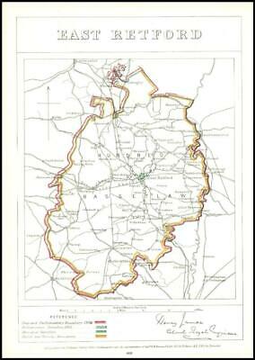 1868 Nottinghamshire Boundary Commission Ordnance MAP of EAST RETFORD (BC136)