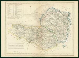 c1820 - Antique Map SOMERSETSHIRE Chapman Hall outline hand colour (CP12-M)