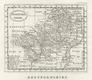 c1780 Original Antique Map HERTFORDSHIRE by John Seller / Francis Grose (GR)