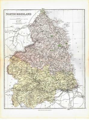 1885 Large Map of the County of NOTTINGHAMSHIRE by Weller (PCM28)