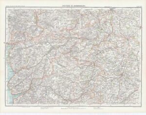 c1885 Map ENGLAND WALES SECTION XI SHREWSBURY Shropshire Bartholomew (RA29)
