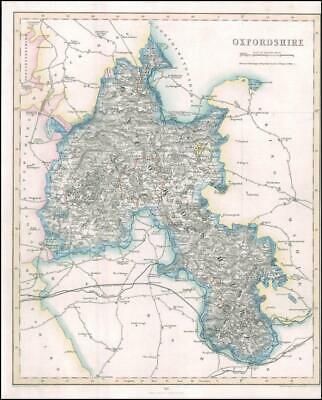 1842 Engraved Map of OXFORDSHIRE by Fisher (FM2/25)