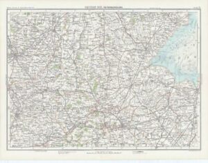 c1885 Map ENGLAND - SECTION XIII PETEROROUGH Lincoln Bartholomew (RA31)