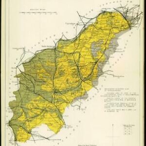 1904 Original Antique Colour Map of NORTHAMPTONSHIRE Geological (41)