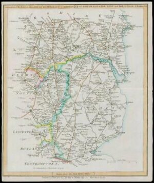 1806 Antique Road Map LINCOLNSHIRE YORKSHIRE NOTTINGHAMSHIRE Laurie Whittle (5)