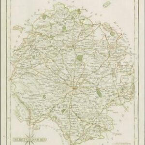 1793 Original Antique MAP of 'HEREFORDSHIRE' by John Cary (CM2/15)