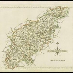1793 Original Antique MAP of 'NORTHAMPTONSHIRE' by John Cary Outline Colour (28)