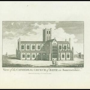 1786 VIEW of the CATHEDRAL CHURCH of BATH in SOMERSETSHIRE Hogg (HE181)