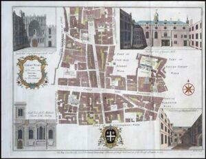 1755 Maitland's Plan of CHEAP WARD Poultrey Guild hall City of London (LM13)