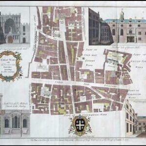 1755 Maitland's Plan of CHEAP WARD Poultrey Guild hall City of London (LM13)
