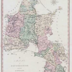 1800-10 Large Engraved Map of OXFORDSHIRE by John Cary Original Colour (CL24)