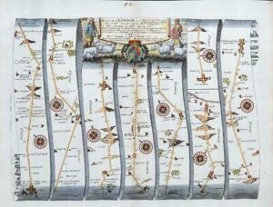 1675 Road Map LONDON > WELLS Norfolk BURY ST EDMUNDS Fakenham Newmarket OGILBY