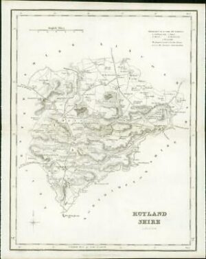 1836 - Original Antique Map of RUTLANDSHIRE  by Fullerton (29)