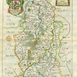 1673 1st ISSUE Antique Map 'A MAPP OF NOTTINGHAMSHIRE' by Richard Blome