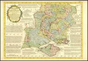 1777 Antique Map HAMPSHIRE ISLE OF WIGHT Emanual Bowen Divided Hundreds (BCM16)