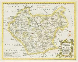 1764 Original Antique Map - LEICESTERSHIRE by Thomas KITCHIN Hand coloured (22)