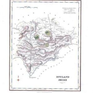 1836 - Original Antique Map of RUTLANDSHIRE RUTLAND by Fullerton (FCM1)