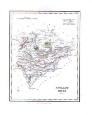 1836 - Original Antique Map of RUTLANDSHIRE RUTLAND by Fullerton (FCM1)