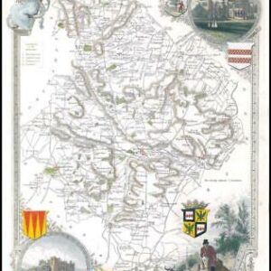 c1840 Original Antique Map of HUNTINGDONSHIRE by Thomas Moule (LSM24)