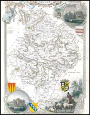 c1840 Original Antique Map of HUNTINGDONSHIRE by Thomas Moule (LSM24)