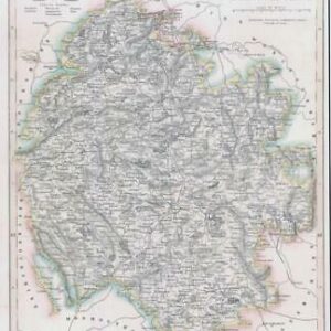 1842 Engraved Map of HEREFORDSHIRE by Fisher (FM2/14)