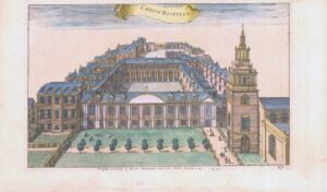 1755 Original Engraved Map London CHRIST HOSPITAL Christ's by Stow (ST28)