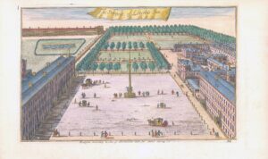 1755 Original Engraved Map London THE PROSPECT OF LINCOLN'S INN Stow (ST32)
