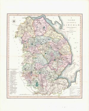 1804 Large Antique Map LINCOLNSHIRE by C Smith (SM2/20)
