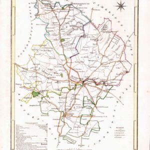 1816 Original Antique Map HUNTINGDONSHIRE original colour (ET-19)
