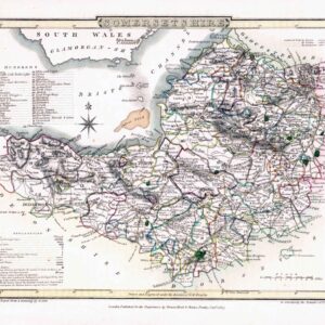 1816 Original Antique Map SOMERSETSHIRE original colour (ET-34)