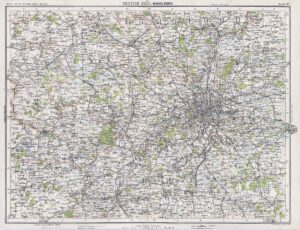 c1912 Map Print MIDDLESEX (BM4-24)