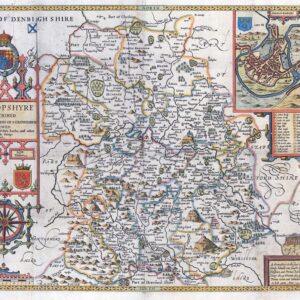 1710 SHROPSHYRE DESCRIBED Shropshire John Speed Map Henry Overton Edition