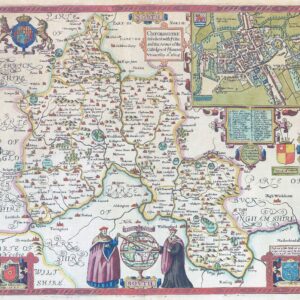 1627 OXFORDSHIRE DESCRIBED WITH YE CITIE John Speed Map Sudbury Humble