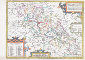 c1670 NORTHAMPTONIAE COMITATUS DESCRIPTIO Northamptonshire Map Smith