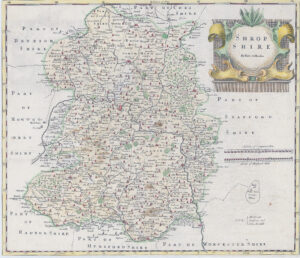 1722 SHROPSHIRE Original antique Map by Robert Morden (LM32-48)