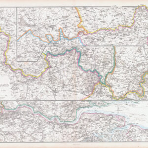 1863 THE RIVER THAMES FROM ITS SOURCE TO THE SEA Map WELLER (LM33-8)