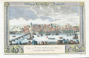 1787 Antique Print VIEW OF NEWCASTLE UPON TYNE Northumberland Hogg (LP1-41)