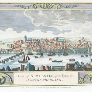 1787 Antique Print VIEW OF NEWCASTLE UPON TYNE Northumberland Hogg (LP1-41)