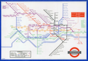 1933 Original Vintage LONDON UNDERGROUND MAP 1st Year HARRY BECK 33-3638