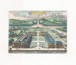 1755 Antique print London THE HOSPITAL AT GREENWICH Seamen NAVAL Stow (ST61)