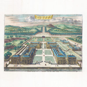 1755 Antique print London THE HOSPITAL AT GREENWICH Seamen NAVAL Stow (ST61)