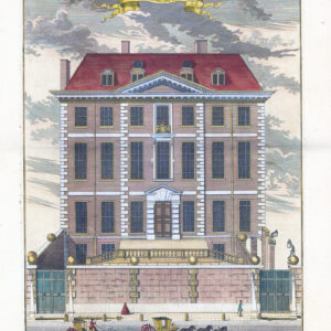 1755 Antique print London NEWCASTLE HOUSE LINCOLNS INN FIELDS Stow (ST57)