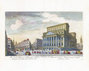 1755 Engraved print London LORD MAYOR'S MANSION HOUSE by Stow (ST44)
