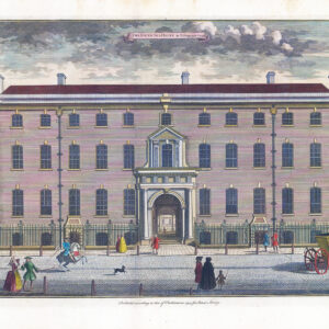 1755 Antique Print London SOUTH SEA HOUSE BISHOPSGATE STREET Stow (ST51)