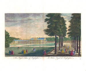 1755 Original Engraved print London THE ROYAL PALACE OF KENSINGTON Stow (ST56)