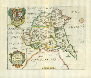 1673 1st ISSUE Antique Map  'EAST RIDING OF YORKSHIRE' by Richard Blome