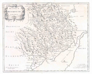 1695 1st issue Antique Map MONMOUTH Monmouthshire Wales Robert Morden (GSM36)