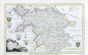 1769 NEW & CORRECT MAP OF NORTH WALES Fine antique Map T Conder (KSMb-4)